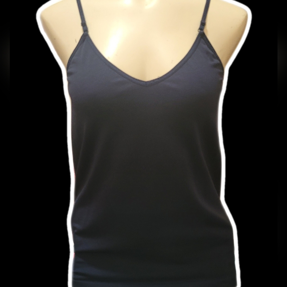 deep charcoal y2k spaghetti strapped cami ⋆˙⟡